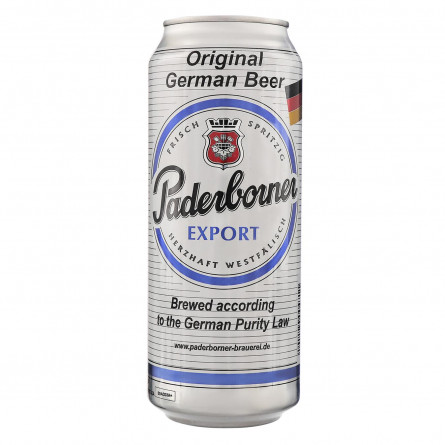 Пиво Paderborner Export світле 5,5% 0,5л slide 1