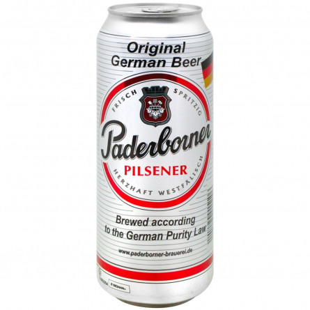 Пиво Paderborner Pilsener світле 4,8% 0,5л slide 1