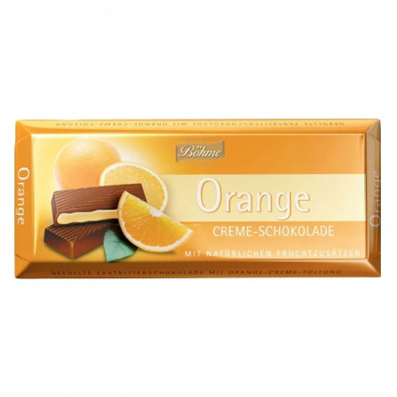 Шоколад темний Böhme з кремово-апельсиновою начинкою 100г