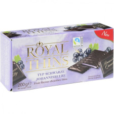 Цукерки Halloren Royal Thins Чорна смородина 200г mini slide 1