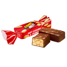 Цукерки Roshen Candy Nut м'яка карамель з арахісом вагові mini slide 1