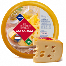 Сир «Премія»® «Маасдам» 45% mini slide 1