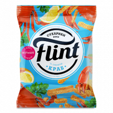 Сухарики Flint зі смаком краба mini slide 1