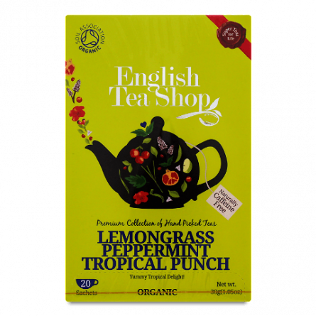 Чай трав'яний English Tea Shop лемонграс-м'ята-тропічний пунш slide 1