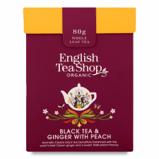 Чай чорний English Tea Shop English Breakfast імбир-персик + ложка mini slide 1