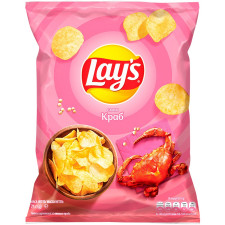 Чипси Lay's зі смаком краба 71г mini slide 1