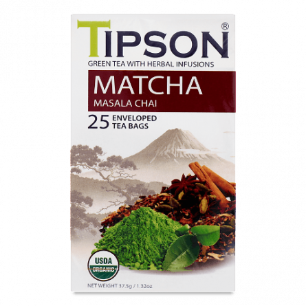 Чай Tipson «Матча» масала органічний slide 1