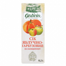 Сік Galicia яблучно-гарбузовий з м'якоттю mini slide 1