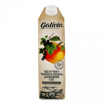 Сік Galicia яблучно-чорносмородиновий прямого віджиму