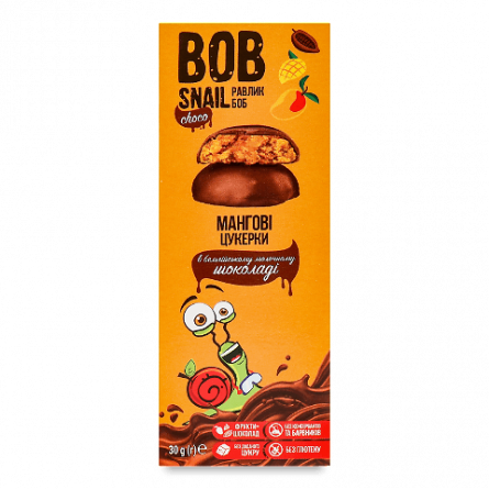 Цукерки Bob Snail мангові в бельгійському молочному шоколаді