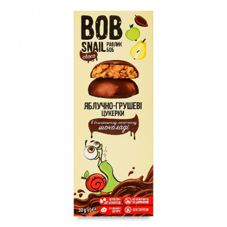 Цукерки Bob Snail яблучно-грушеві в бельгійському молочному шоколаді slide 1