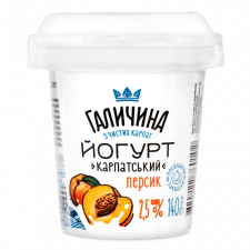 Йогурт «Галичина» «Карпатський» персик 2,5% mini slide 1