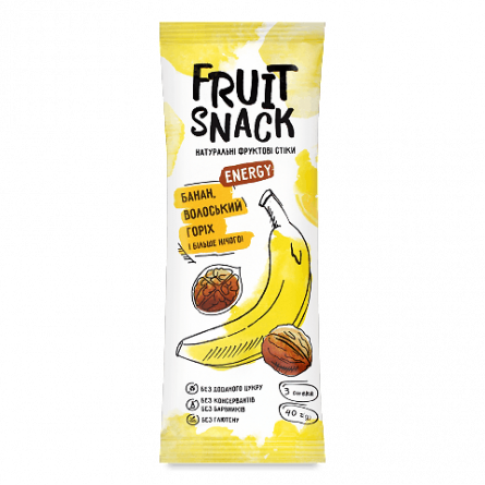 Батончик Fruit Snack банан-волоський горіх
