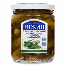 Огірки «Ніжин» «Гурман» корнішони mini slide 1