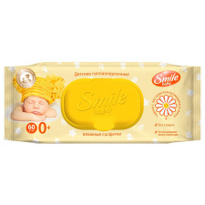 Серветки вологі Smile Baby New Born 60шт mini slide 1