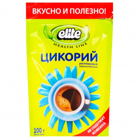 Напиток Элит Цикорий растворимый порошкообразный без кофеина вакуумная упаковка 100г Россия