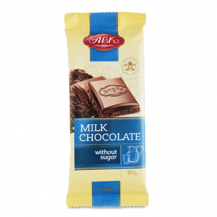 Шоколад «АВК» молочний без цукру slide 1