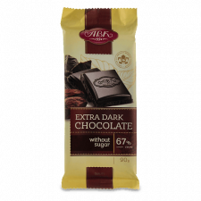 Шоколад «АВК» «Екстрачорний» 67% какао без цукру mini slide 1