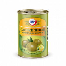 Оливки «Повна Чаша»® зелені фаршировані лимоном пастеризовані mini slide 1