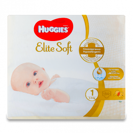 Підгузки Huggies Elite Soft Mega 1 (3-5 кг) slide 1