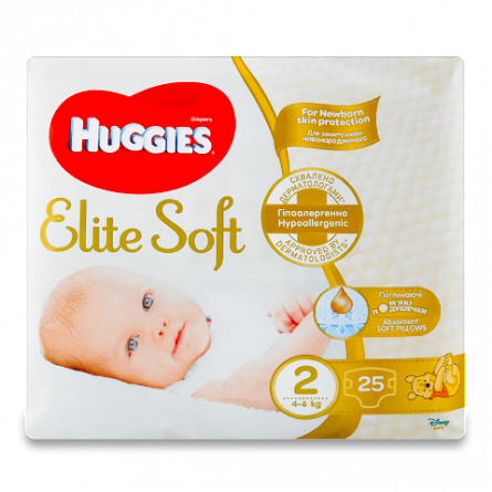 Підгузки Huggies Elite Soft 2 (4-6 кг) slide 1