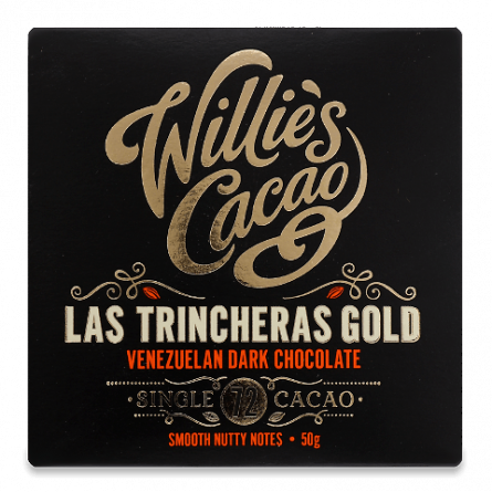 Шоколад чорний Willie's з регіону Лас Трінчерас 72%
