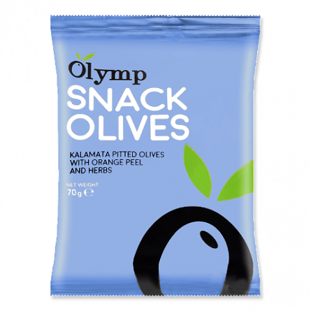 Оливки Olymp каламата з апельсиновою цедрою та травами без кісточки