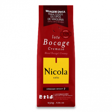 Кава мелена Nicola Bocage cremoso смажена натуральна