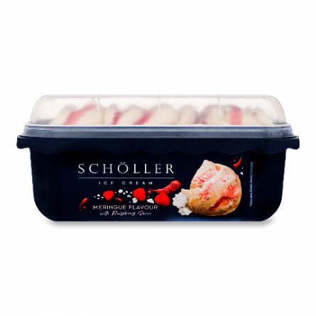 Морозиво Scholler меренга з малиновим соусом