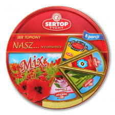 Сир плавлений Sertop асорті шинка-зелень 27% жиру mini slide 1