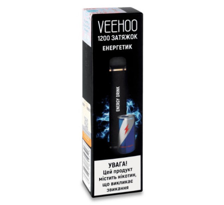 Цигарка електронна одноразова Veehoo 1200 «Енергетик»