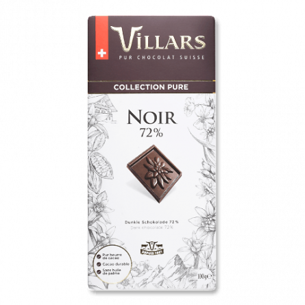 Шоколад Villars какао 72%