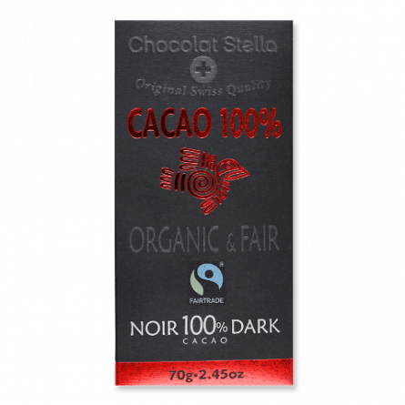 Шоколад чорний Chocolat Stella з ваніллю 100% органічний