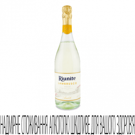 Вино ігристе Riunite Lambrusco Bianco біле напівсухе 8% slide 1
