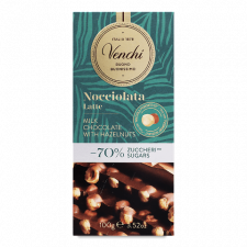 Шоколад молочний Venchi з фундуком 70% цукру mini slide 1