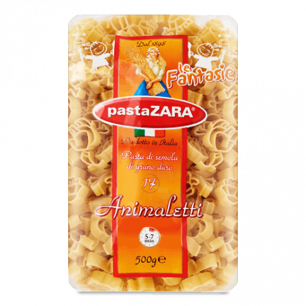 Вироби макаронні Pasta Zara «Тварини»
