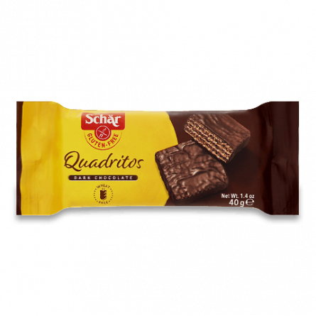 Вафлі Schar Quadritos з какао в темному шоколаді