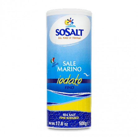 Сіль Sosalt морська йодована дрібного помелу