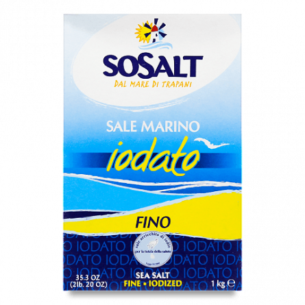 Сіль Sosalt морська йодована дрібного помелу slide 1