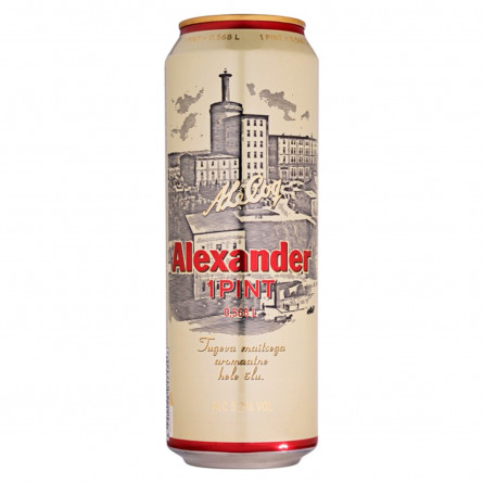 Пиво A. Le Coq Alexander Pint светлое ж/б 5,2% 568мл slide 1
