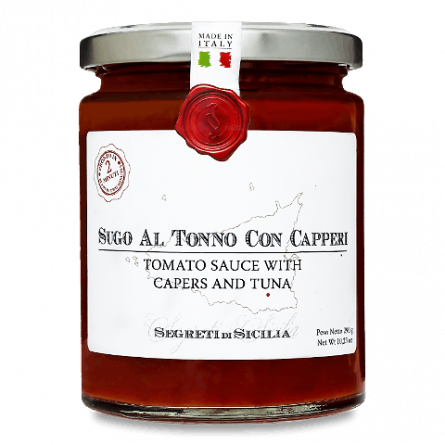 Соус Frantoi Cutrera томатний з тунцем та каперсами slide 1