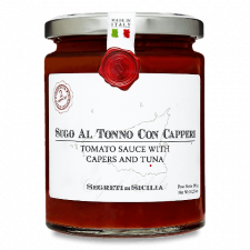 Соус Frantoi Cutrera томатний з тунцем та каперсами mini slide 1