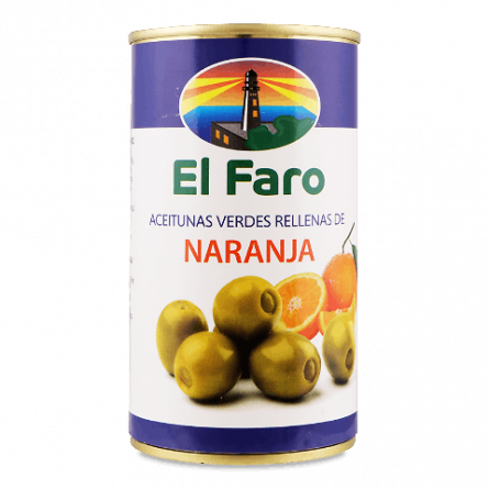 Оливки El Faro фаршировані апельсином slide 1