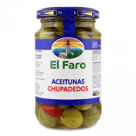 Оливки El Faro Chupadedos зелені slide 1