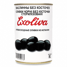 Маслини Exoliva екстра чорні без кісточки mini slide 1