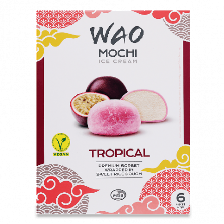 Десерт Wao Mochi з сорбетом з тропічними фруктами в рисовому тісті