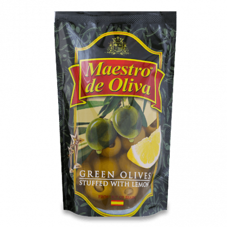 Оливки Maestro De Oliva з лимоном пет slide 1