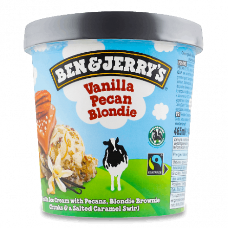 Морозиво Ben&Jerry's ванільне з карамеллю, горіхами пекан і шматочками брауні
