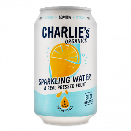 Вода мінеральна Charlie's з соком лимона з/б