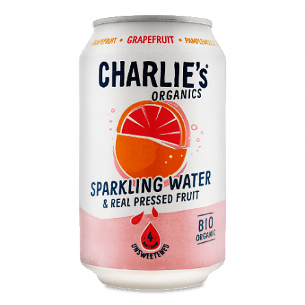 Вода мінеральна Charlie's з соком грейпфрута з/б